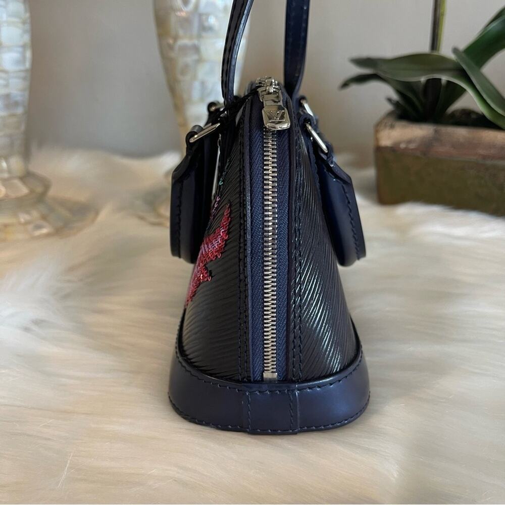 Louis Vuitton Epi Sequins Flame Alma Nano Blue Nuit 2017 - Picture 9 of 11